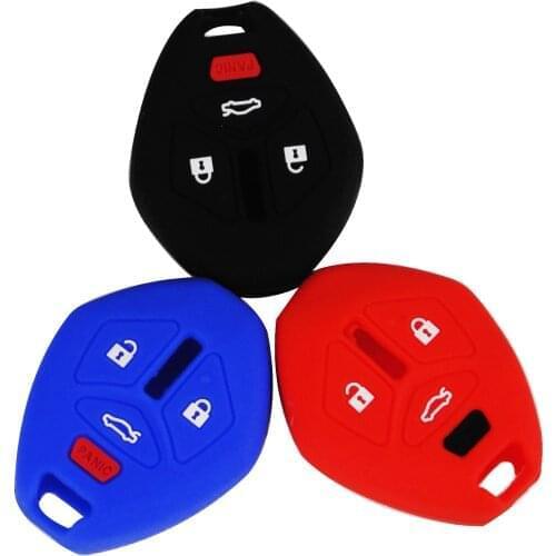 Kutery 4 Buttons Remote Key Case Silicone Protect Shell For Mitsubishi Eclipse Galant Lancer Raider Endeavor Outlander