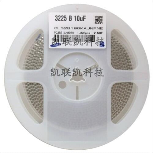 CL32B106KAULNNE 3225 1210 106K 10UF 25V K file capacitor 1.6T SMD ceramic capacitor 1210 X7R 10UF 106K 25V 10% CL32B106KAJNFNE