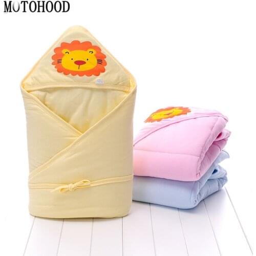 MOTOHOOD Winter Baby Boys Girls Blanket Wrap Cute Lion Baby Swaddle Sleeping Bag For Newborns Baby Bedding Crib Kids Product