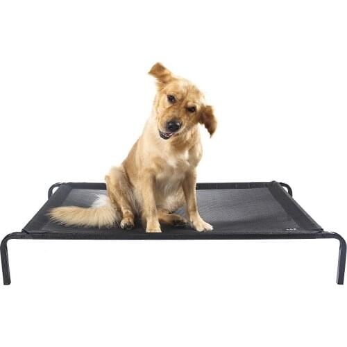 Pet Dog Breathable Solid Black Bed Mat Cool Summer Removable Cover Bed For Dogs Cats DB737
