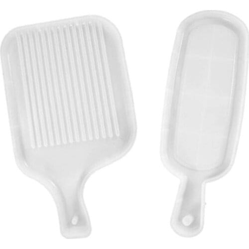 Resin Tray Molds With Handle,DIY Plate Silicone Moulds Storage Meals Dinner Tray Molds,Food Plate DIY Crafts Hand Make