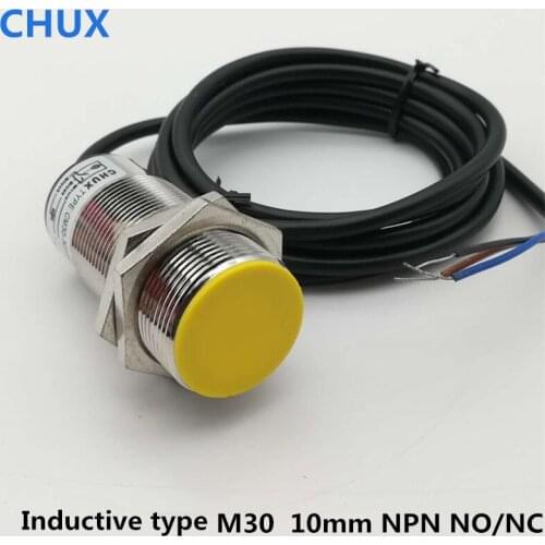 Inductive Proximity Sensors Detect Switch NPN M30 NO/NC DC6-36V 3wires Cylinder type Sensing Distance 10mm China