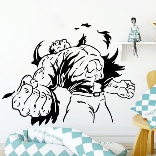 Comics Wall Sticker Modern Dormitory Decoration Cool Vinyl Nursery Interior Wall Decal Boys Kids Bedroom Art Decor Y634