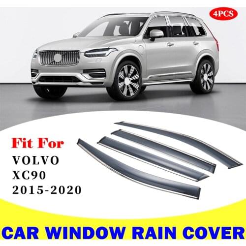 For Volvo XC90 2015-2020 window visor car rain shield deflectors awning trim cover exterior car-styling accessories parts