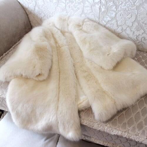 Top brand Style High-end New Fashion Women Faux Fur Coat 18S16 high quality