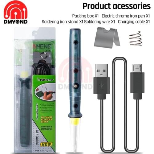 LT002 5V 8W Mini Portable USB Electric Powered Soldering Iron Pen Tip Touch Switch Adjustable Soldering Iron Tools
