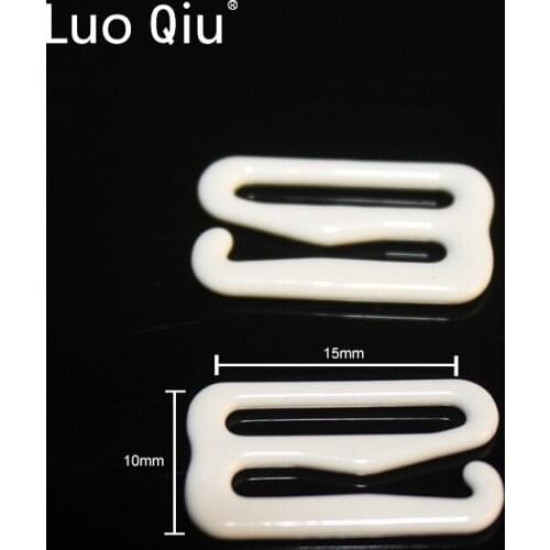 Luo Qiu 200pcs/lot white Metal Bra underwear strap Adjustment buckle Slides Hooks 9 Figure Sewing Lingerie15mm Accessories