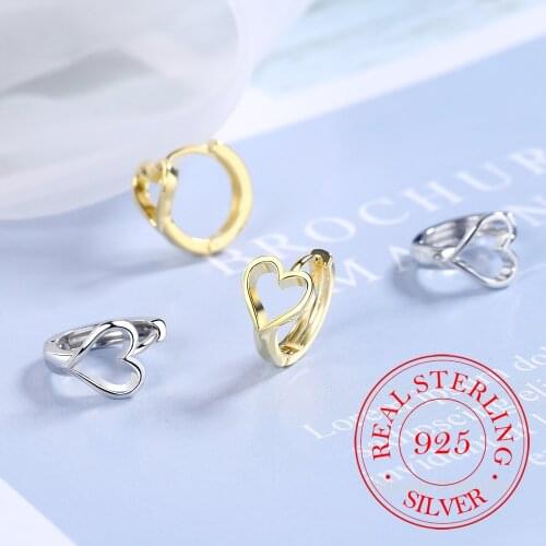 Fashion Jewelry 925 Sterling Silver Heart Stud Earrings For Women 2020 Korean Romantic Earring Brincos pendientes eh143