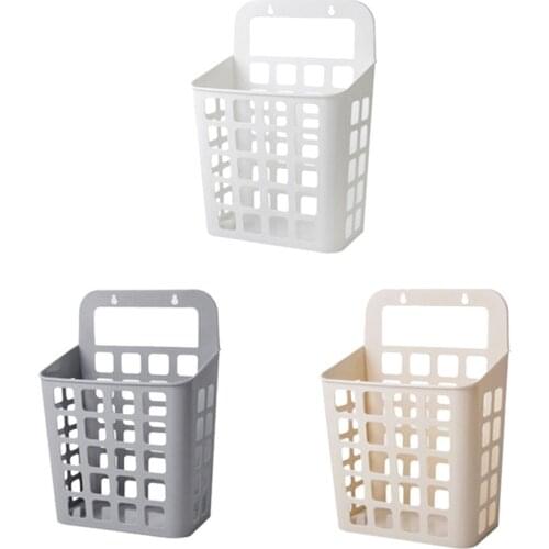 1pc Wall-mounted Hamper Basket Household Large Laundry Basket Storage Holder Small Wall Hanging Hamper