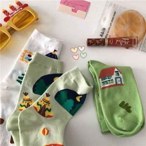 New Product Cute Personality Cartoon Socks Japanese Creative High Quality Fashion Harajuku Kawaii Happy Women Socks Funny Socks