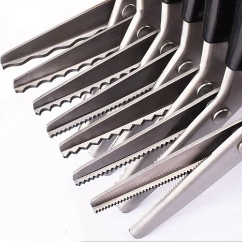 Scissors Needlework Tailors Sewing Embroidery For Fabric Zigzag Shape Craft With Round Triangle Tooth DIY Leather Non-woven