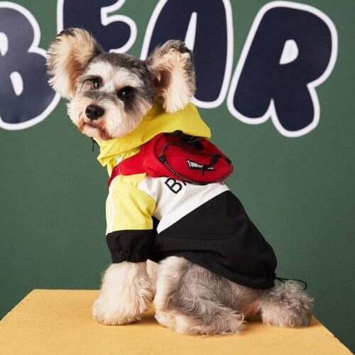 Puppy Clothes Windbreaker Autumn Winter Jacket for Pets French Bulldog Raincoat B1359