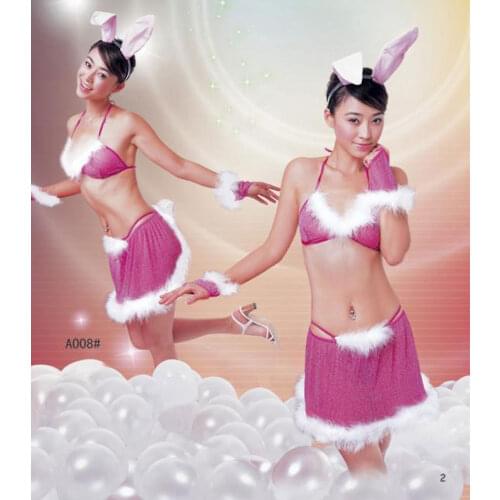 Sexy Cute Hot Flirty Bunny Play girl Bunny Ears Costume Rabbit Cosplay Christmas Fancy Dress Xmas Party Outfit JD008