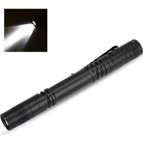 1pc Portable Flash Light Ultra Bright LED Flashlight Mini Pen-Shape Pocket Torch Outdoor Fishing Camping Hiking Tools