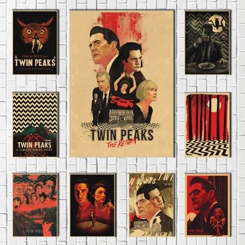 Tv Series Classic Movie Twin Peaks kraft paper Posters Wall Pictures For Living Room Vintage Decorative Home Decor