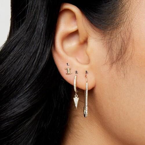 2021 High Quality Gold Silver Color Geometric Micro Pave Cz Twist Bowknot Charm Stud Earrings Summer New Fashion Women Jewelry