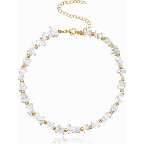 Fashion Womens Necklace 2021 Irregular Stone Collar Choker Chunky Statement Necklaces Female Clavicle Jewelry Party Accessories