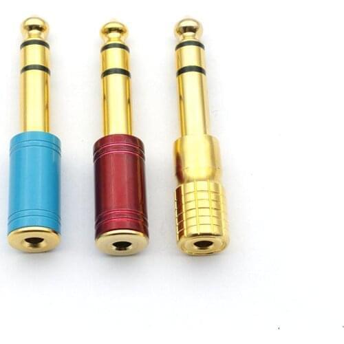 1pcs 6.35 mm (1/4 in) Jack Male to 3.5mm Female Audio connector For Microphone Speaker