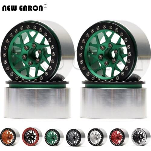 2.2" Alloy 64x51mm Beadlock Wheels Hub Rim 4Pc for 1/10 RC Rock Crawler Car Axial SCX10 90046 Wraith HPI YETI KM2 Traxxas TRX4