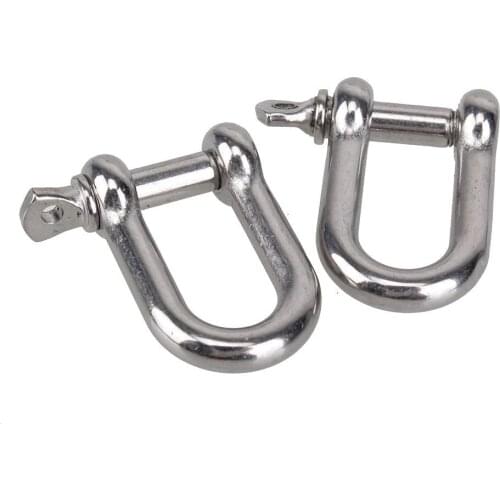 304 Stainless Steel 8mm Screw Pin Chain D Dee Shackle Hardware Rigging Pack Of 10