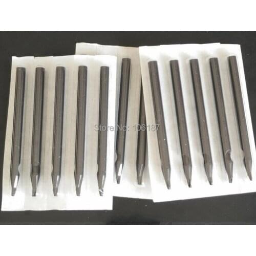 5FT 50PCS Disposable Tattoo Black LONG Tips Nozzles For Tattoo Needles Supply