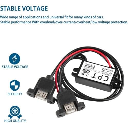 5 Types Car Power Technology Charger DC Converter Module Single Port 12V To 5V 3A 15W with Micro USB Cable Dropshipping
