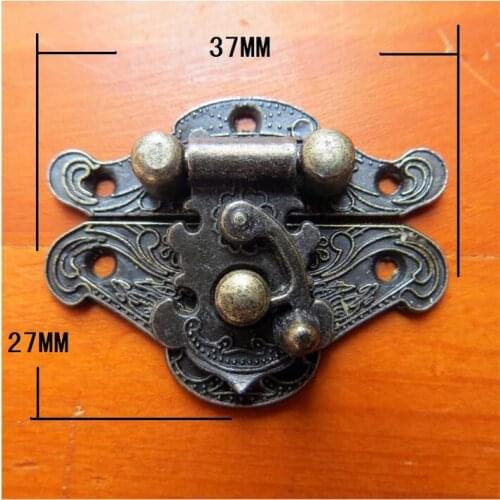 50pcs/lot Antique Gift Box Accessories / antique alloy box buckle / Extra small clasp 37 * 27mm