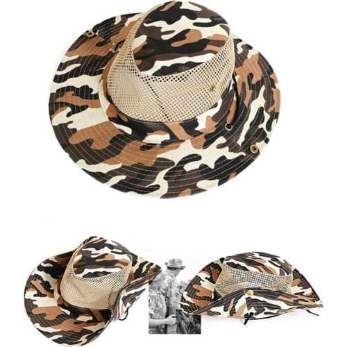 70% Hot Sale Outdoor Fishing Sun Resistant Hat Breathable Mesh Climbing Camouflage Cap Sunhat