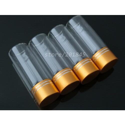 8Pcs 25ml Empty Glass Bottles With Aluminium Screw Golden Cap DIY Clear Transparent Glass Jars Containers Vials DC 27mm