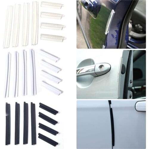 8 PCS Clip Model Anti-collision Strips Car Doors Anti-friction Strips Short/Long Anti-collision Strips For Auto Accessories