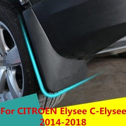 Car Mud Flaps Mudflaps Splash Guards Mud Flap Mudguards Fender Front Rear Styling Exterior For CITROEN Elysee C-Elysee 2014-2018