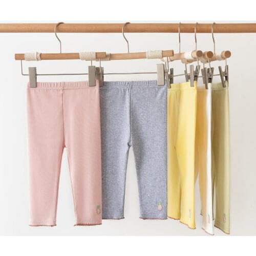 3-9years Girls Knee Length Kid Pants Children Cropped Clothing Summer Bottoms Leggings