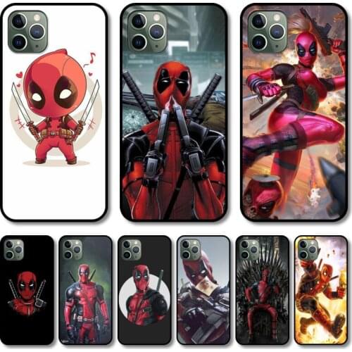 Lady pool Phone Case cover For iphone 12 11 8 7 6 s XR Pro Max PLUS X XS SE 2020 mini black cell shell