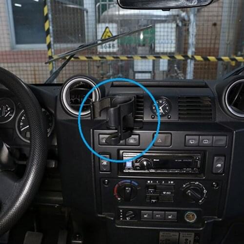 For Land Rover Defender 90 110 130 2004-2018 Alloy/ABS Walkie-talkie Deck Central Control Cup Phone Holder Car Accessories
