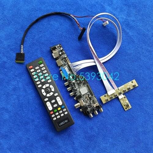Fit LTN173KT01-D01/H01/J01K01/T01/W01 1600*900 40Pin LVDS signal digital LCD screen DVB-C VGA USB 3663 controller board kit
