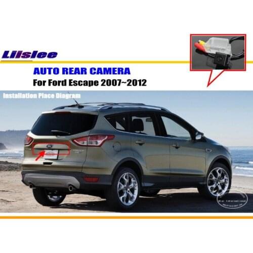 Car Rearview Camera For Ford Escape 2007-2012 Back Parking HD CCD RCA NTST PAL License Plate Light CAM