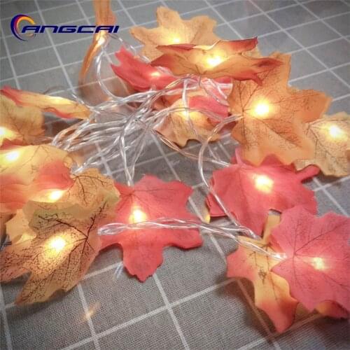 Maple Leaf Lights, Garland Battery Powered Fall Autumn Leaf String Lights for Christmas,Thanksgiving,Holiday Gift 2/3/4M