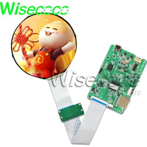 WISECOCO 5 Inch Round Circle Display 1080x1080 IPS TFT LCD With SD Card Controller Board Auto Play MIPI Interface