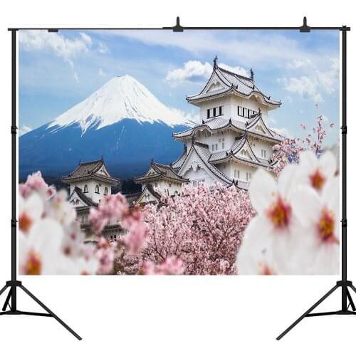 Lyavshi backdrop for photo studio Mount Fuji Cherry blossoms architecture nature view photography background photobooth prop