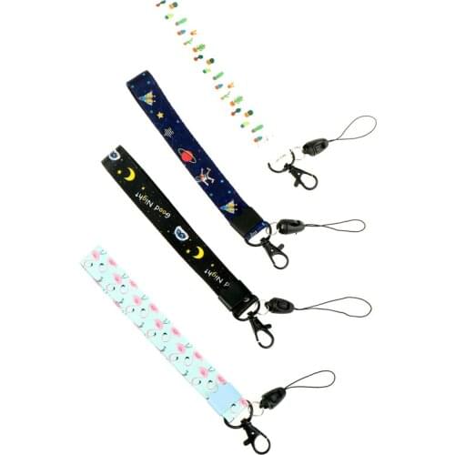 Cute Cartoon Wrist Hand Cell Phone Mobile Chain Straps Keychain Charm Cords DIY Hang Rope Lariat Lanyard 1Pcs