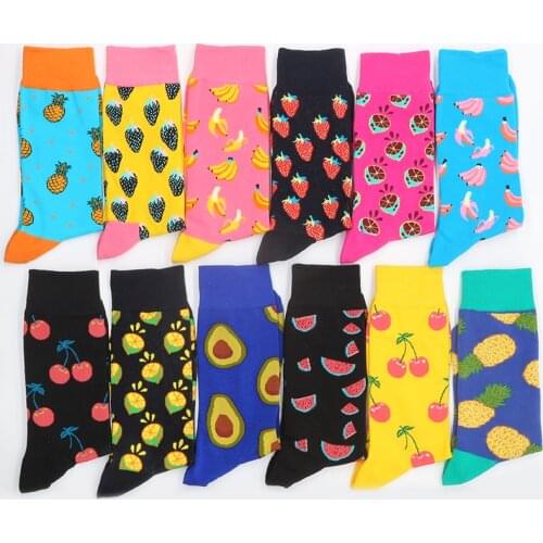 Mens Cotton Socks Christmas Funny Set Gifts Sock Winter Print Fruit Womens Warm From The Factory Dropshipping Contact Us