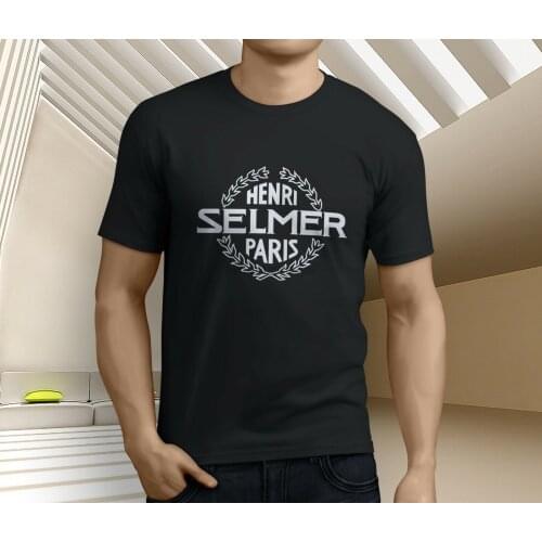 New Popular Henri Selmer Paris Saxophone Men Black T-Shirt Size S-3XL