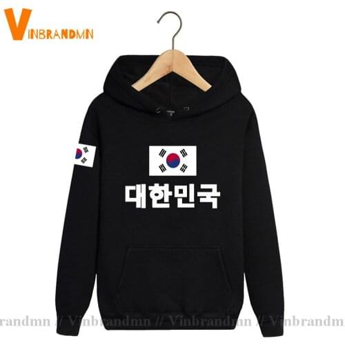 New streetwear clothing Jerseys footballer tracksuit nation Korean flag fleece KR South Korea hoodies men sweatshirt sweat