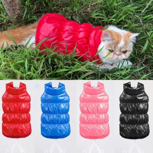 Autumn Winter Clothes For Small Cats Dogs Thicken Warm Fleece Kitten Kitty Vest Jacket Waterproof Cat Coat Pet Clothing Overalls