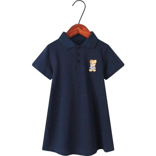 Girls Dress Embroideried Horse T-Shirt Dress for Toddler Kids Summer Outfit Princess Party Dress Kids Dresses for Girls