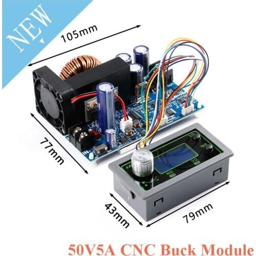 DC 50V5A CNC Step-down Buck Adjustable Power Supply Module 50V 5A Digital LCD Display Meter Constant Voltage Constant Current