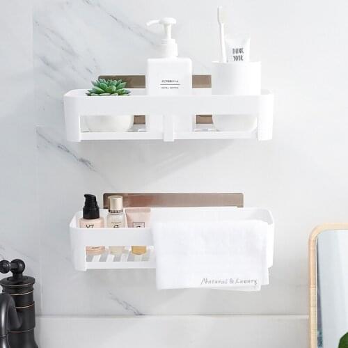 Kitchen Bathroom Shelf Wall Rack Kitchen Bathrooms Shelf Adhesive Badkamer Rek Storage Corner Shower Kitchens Storages Racks