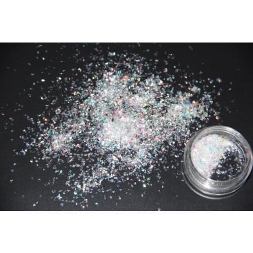 Rainbow White Flakes for nail decoration
