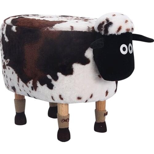 Modern Simple Childrens Cartoon Stool Lamb Dressing Stool Creative Shoe Changing Stools Home Sofa Chair Furniture Decoration