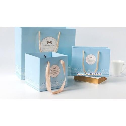 Wedding bag With stamp design, Wedding Birthday Decoration Event Party Supplies Small mini Gift Bag with Handles 100pcs/lot